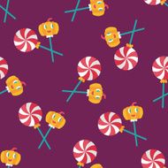 Halloween candy flat icon eps10 seamless pattern background N2