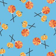 Halloween candy flat icon eps10 seamless pattern background N3