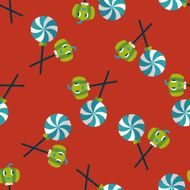 Halloween candy flat icon eps10 seamless pattern background N4