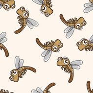 bug cartoon seamless pattern background N68