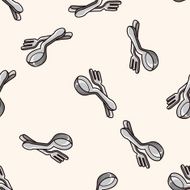 tableware cartoon seamless pattern background N4
