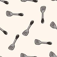 kitchenware spatula cartoon seamless pattern background N11