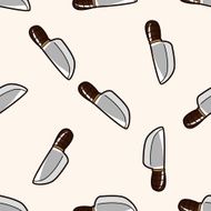 kitchenware knife cartoon seamless pattern background N6