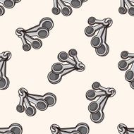 kitchenware spoon cartoon seamless pattern background N7