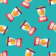 juice machine flat icon eps10 seamless pattern background