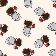 kitchenware sauce bottle cartoon seamless pattern background N3