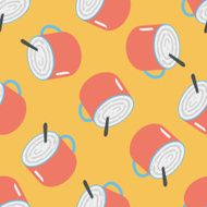 coffee latte art flat icon eps10 seamless pattern background N2
