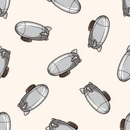 airship cartoon seamless pattern background N2