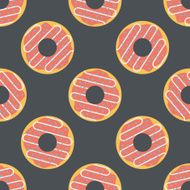 donut flat icon eps10 seamless pattern background N3