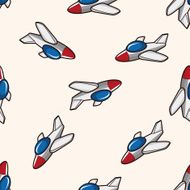 airplane cartoon seamless pattern background N7