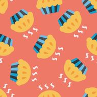 pie flat icon eps10 seamless pattern background N2