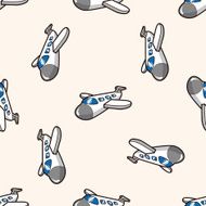 airplane cartoon seamless pattern background N8