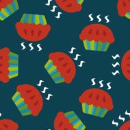 pie flat icon eps10 seamless pattern background N3