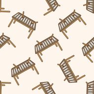 music glockenspiel cartoon seamless pattern background