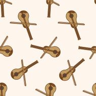 music violin cartoon seamless pattern background