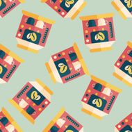 coffee machine flat icon eps10 seamless pattern background