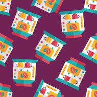 coffee machine flat icon eps10 seamless pattern background N2