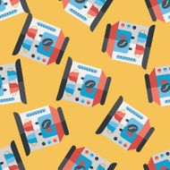 coffee machine flat icon eps10 seamless pattern background N3