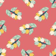 coffee fruit flat icon eps10 seamless pattern background