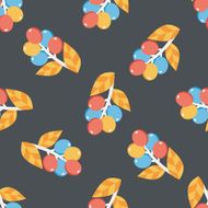 coffee fruit flat icon eps10 seamless pattern background N3