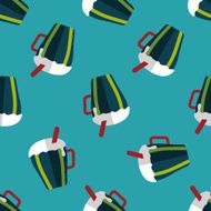 hot milk cream coffee flat icon eps10 seamless pattern background N3