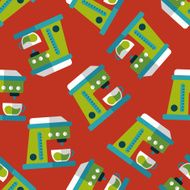 coffee machine flat icon eps10 seamless pattern background N8