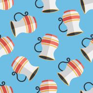 tea pot flat icon eps10 seamless pattern background N5