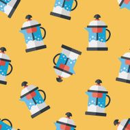 tea pot flat icon eps10 seamless pattern background N8