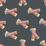 sugar packet flat icon eps10 seamless pattern background N3