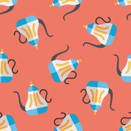 tea pot flat icon eps10 seamless pattern background N12