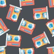 coffee machine flat icon eps10 seamless pattern background N11