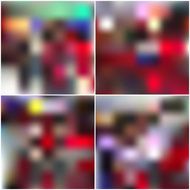 Colorful editable blurred backgrounds vector set