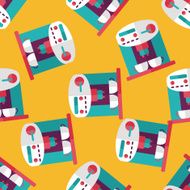 coffee machine flat icon eps10 seamless pattern background N14