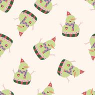 snowman cartoon seamless pattern background N2
