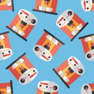 coffee machine flat icon eps10 seamless pattern background N15