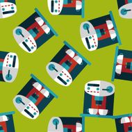 coffee machine flat icon eps10 seamless pattern background N16