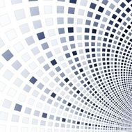 Abstract fractal blue square pixel mosaic illustration