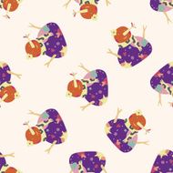 snowman cartoon seamless pattern background N6
