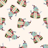snowman cartoon seamless pattern background N8