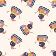 snowman cartoon seamless pattern background N9