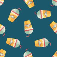 frappucino flat icon eps10 seamless pattern background