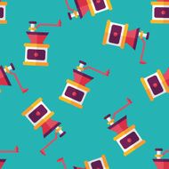 grinding coffee machine flat icon eps10 seamless pattern background N6
