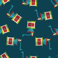 grinding coffee machine flat icon eps10 seamless pattern background N8