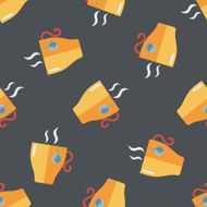 hot tea flat icon eps10 seamless pattern background N7