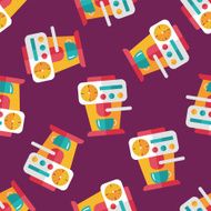 coffee machine flat icon eps10 seamless pattern background N18