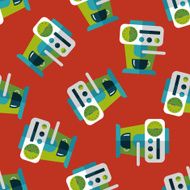coffee machine flat icon eps10 seamless pattern background N20