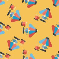 coffee time flat icon eps10 seamless pattern background N3