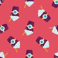 frappucino flat icon eps10 seamless pattern background N6