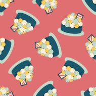fruit tart flat icon eps10 seamless pattern background
