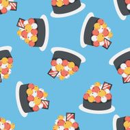 fruit tart flat icon eps10 seamless pattern background N3